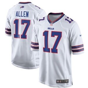 Men's Buffalo Bills Josh Allen Nike White Game Player Jersey Size Medium